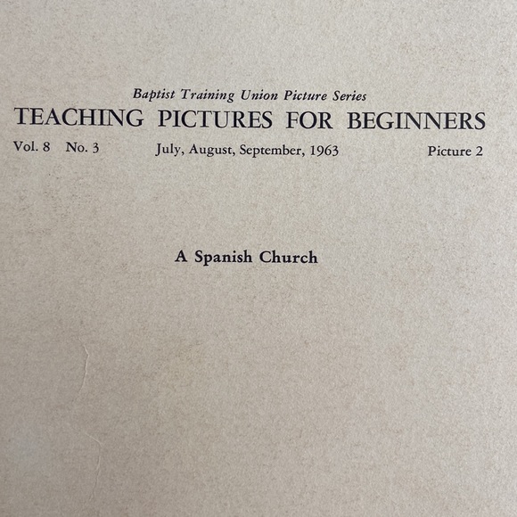 Baptist Training Union Teaching Pictures for Beginners. 1961, 1963 (Set of 5) - Picture 9 of 12